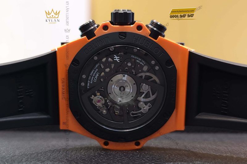 Kỳ Lân Luxury dong ho hublot big bang unico orange ceramic 42mm 441 cu 5910 13 scaled 1 Đồng hồ Hublot Big Bang Unico Orange Ceramic 42mm