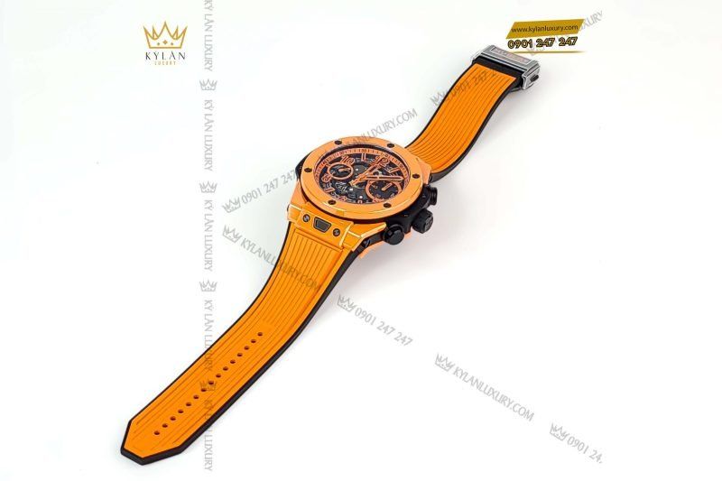 Kỳ Lân Luxury dong ho hublot big bang unico orange ceramic 42mm 441 cu 5910 6 scaled 1 Đồng hồ Hublot Big Bang Unico Orange Ceramic 42mm