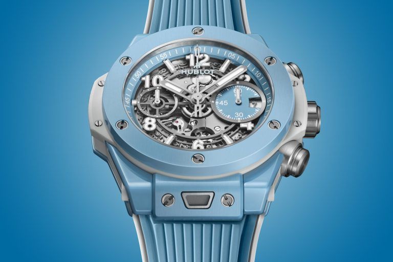 Kỳ Lân Luxury dong ho hublot big bang unico sky blue 42mm 1 Đồng hồ Hublot Big Bang Unico Sky Blue 42mm