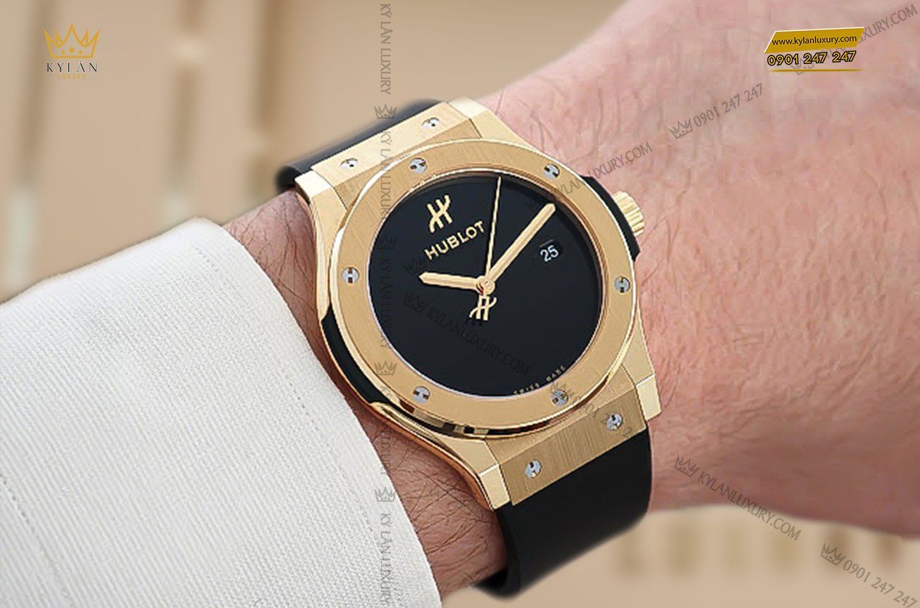 Kỳ Lân Luxury dong ho hublot classic fusion yellow gold 42mm 542 vx 1230 rx mdm 4 1 Đồng Hồ Hublot Classic Fusion Yellow Gold 42mm - 542.VX.1230.RX.MDM