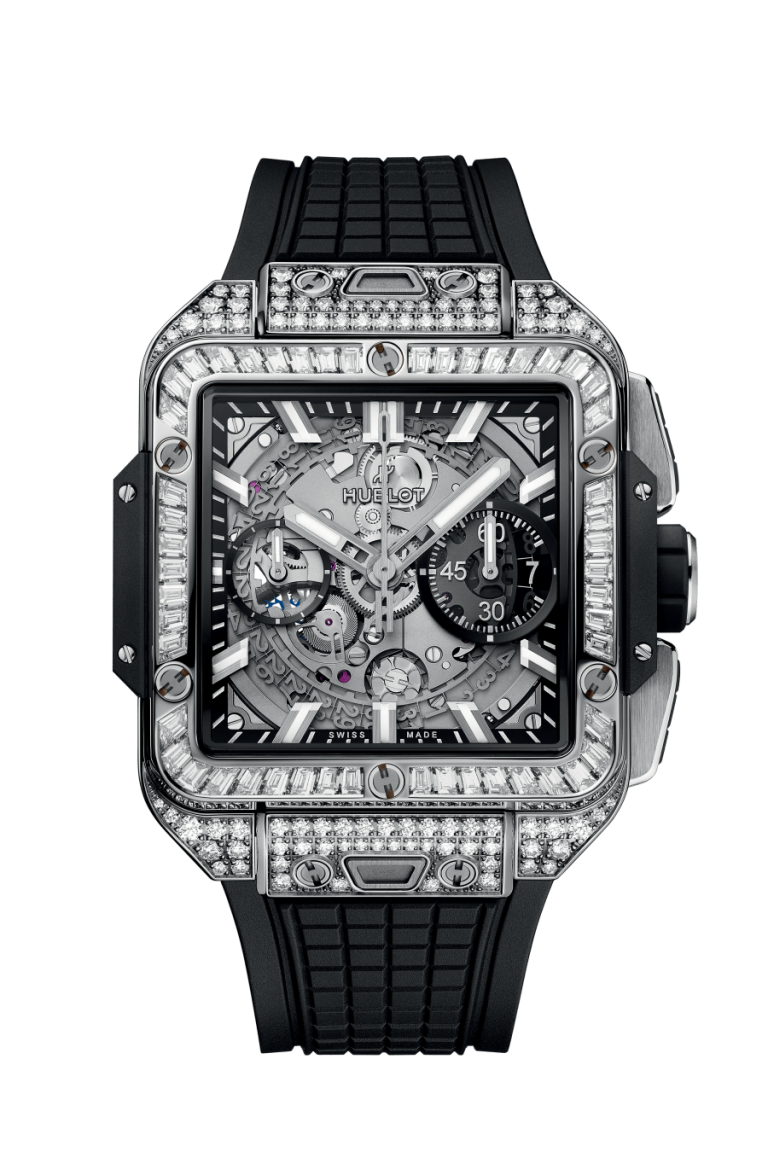 Kỳ Lân Luxury dong ho hublot square bang unico titanium jewellery 1 Đồng hồ Hublot Square Bang Unico Titanium Jewellery
