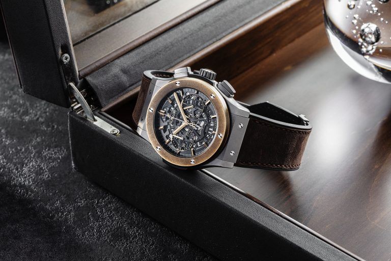 Kỳ Lân Luxury dong ho hublot x the rake aerofusion chronograph molon labe 1 Đồng hồ Hublot Aerofusion Chronograph "Molon Labe”