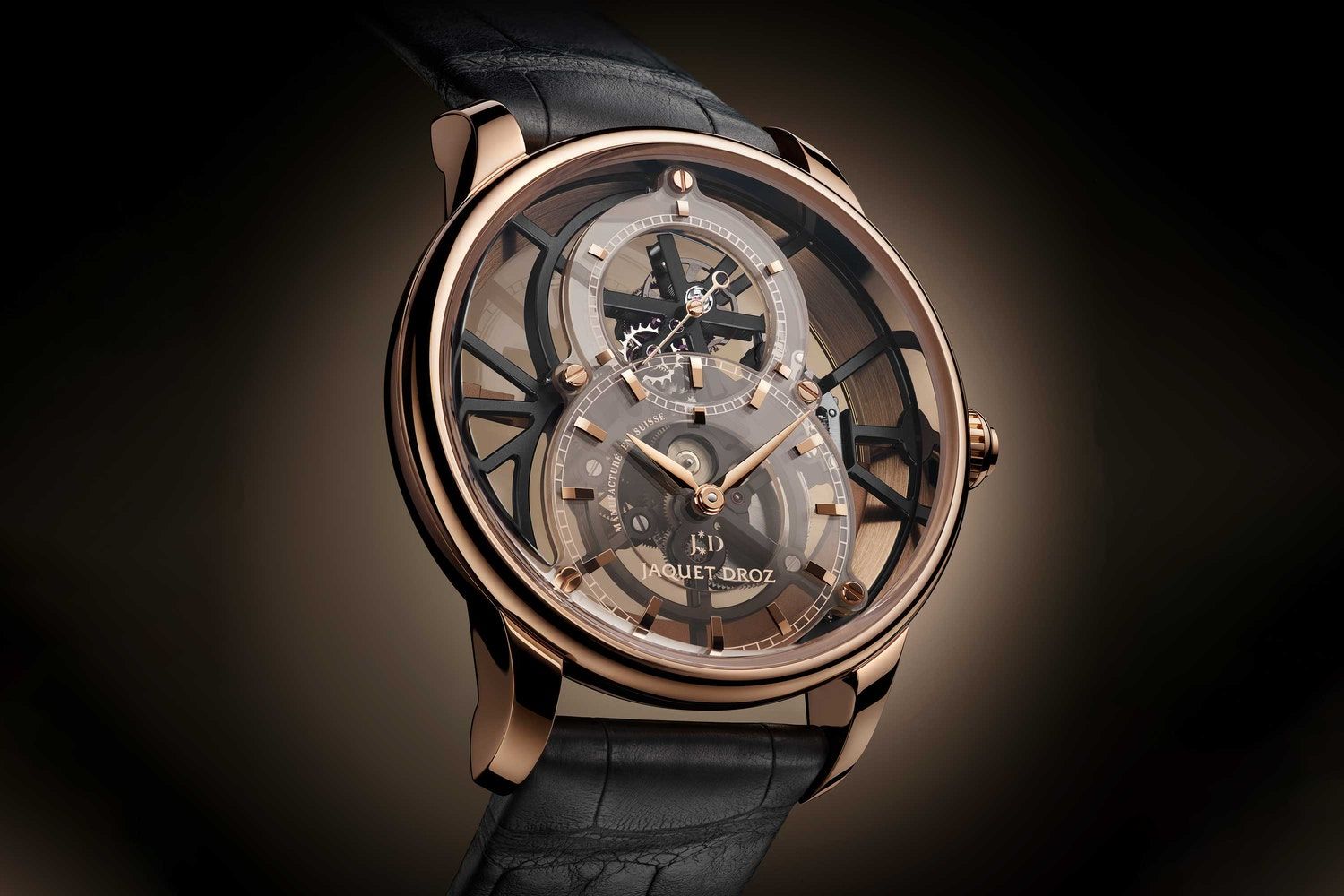 Kỳ Lân Luxury dong ho jaquet droz grande seconde skelet one tourbillon 1 Đồng hồ Jaquet Droz Grande Seconde Skelet-One Tourbillon