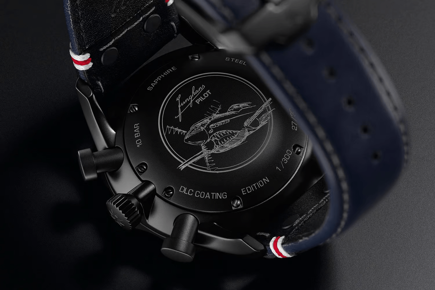 Đồng hồ bấm giờ phi công Junghans Meister