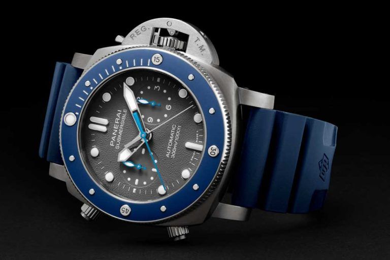 Kỳ Lân Luxury dong ho lan panerai submersible chrono guillaume nery edition pam00982 1 Đồng hồ lặn Panerai Submersible Chrono Guillaume Néry Edition PAM00982