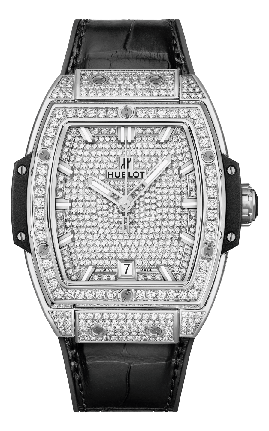 Kỳ Lân Luxury dong ho likewatch spirit of big bang titanium white full pave 39mm 8983948360768 HUBLOT SPIRIT OF BIG BANG TITANIUM FULL PAVÉ