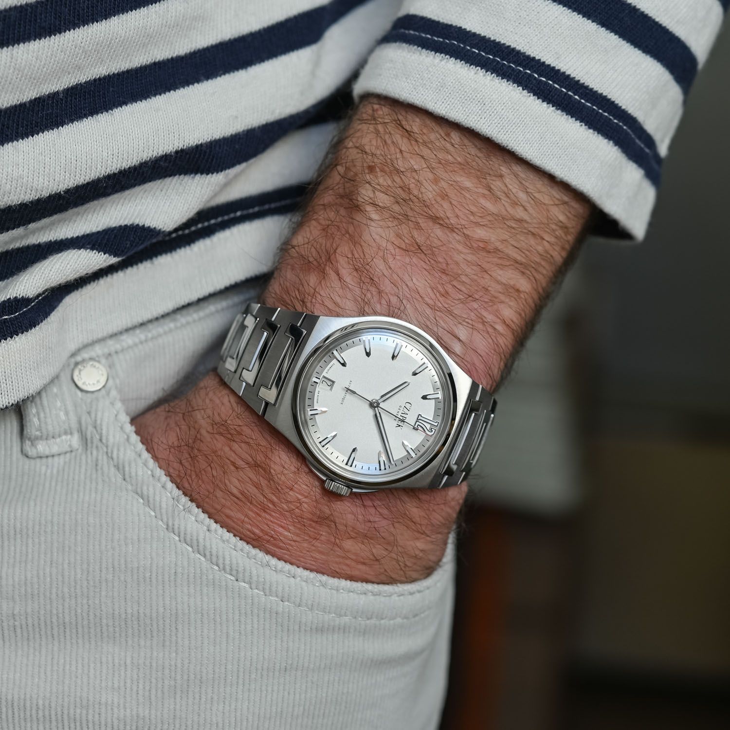 Đồng hồ Monochrome x Czapek Antarctique Trắng đơn sắc
