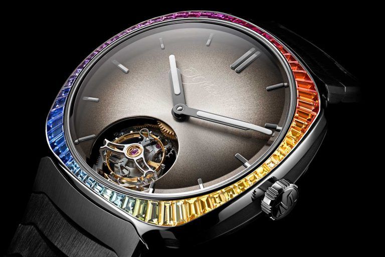 Kỳ Lân Luxury dong ho moser cie streamliner tourbillon rainbow 3 Đồng hồ Moser & Cie Streamliner Tourbillon Rainbow