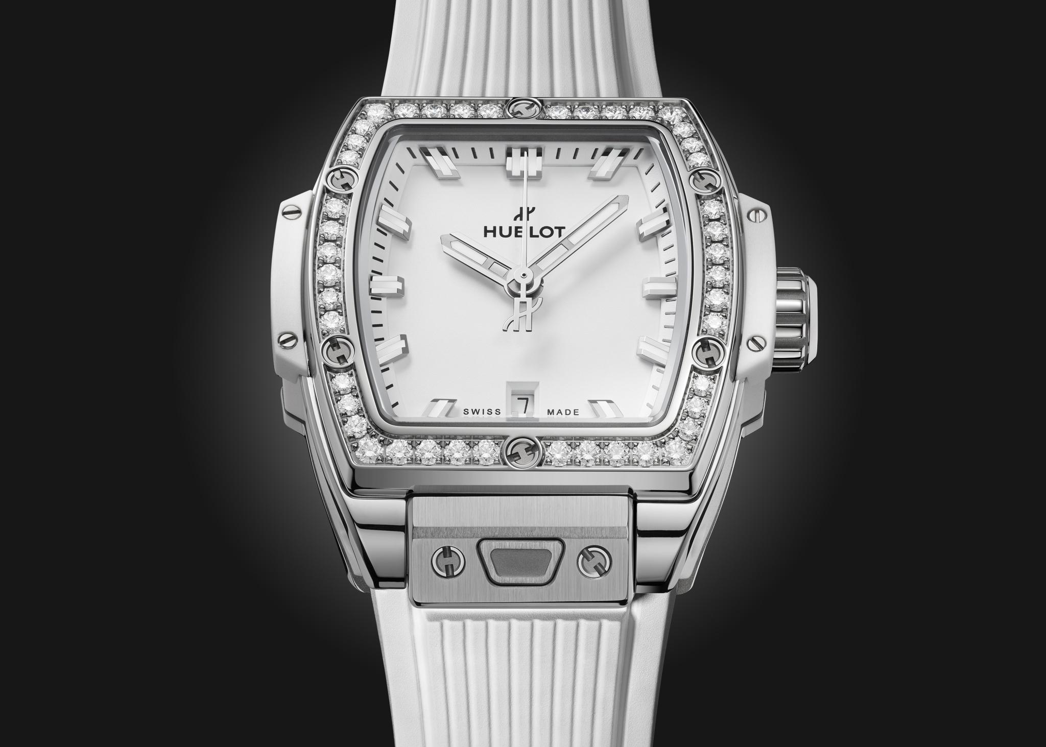 Kỳ Lân Luxury dong ho nu spirit of big bang steel white diamonds 32 mm ky lan 4 Đồng hồ Spirit Of Big Bang Steel White Diamonds 32mm