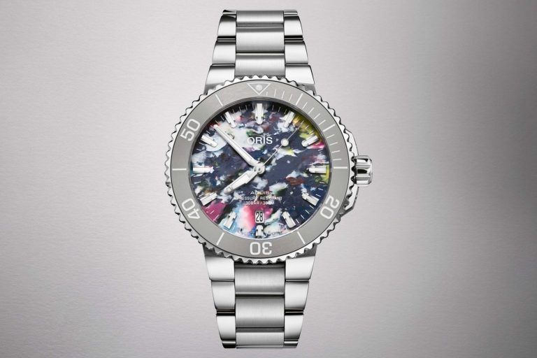 Kỳ Lân Luxury dong ho oris aquis date upcycle duoc lam tu nhua pet tai che 1 Đồng hồ Oris Aquis Date Upcycle được làm từ nhựa PET tái chế