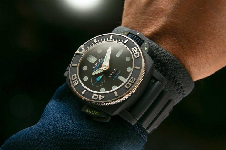 Kỳ Lân Luxury dong ho panerai submersible elux lab id 8 Đồng Hồ Panerai Submersible Elux LAB-ID PAM01800