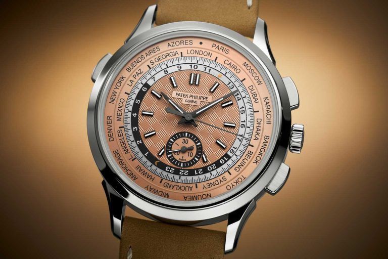 Kỳ Lân Luxury dong ho patek philippe 5935a 001 world time flyback chronograph 5 Đồng hồ Patek Philippe 5935A-001 World Time Flyback Chronograph