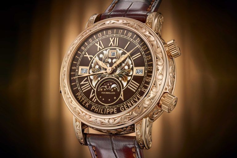 Kỳ Lân Luxury dong ho patek philippe sky moon tourbillon haut artisanat 1 Đồng hồ Patek Philippe Sky Moon Tourbillon Haut Artisanat