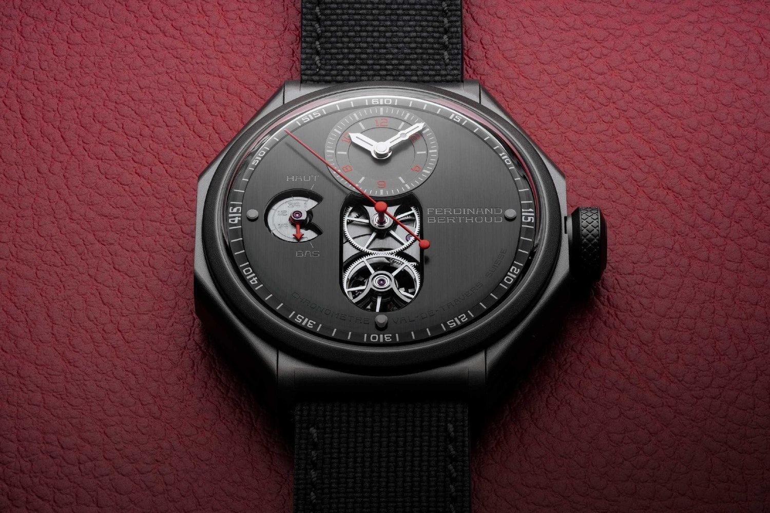 Đồng hồ Pièce Unique Ferdinand Berthoud Chronomètre FB 1.6-3 bằng thép đen DLC