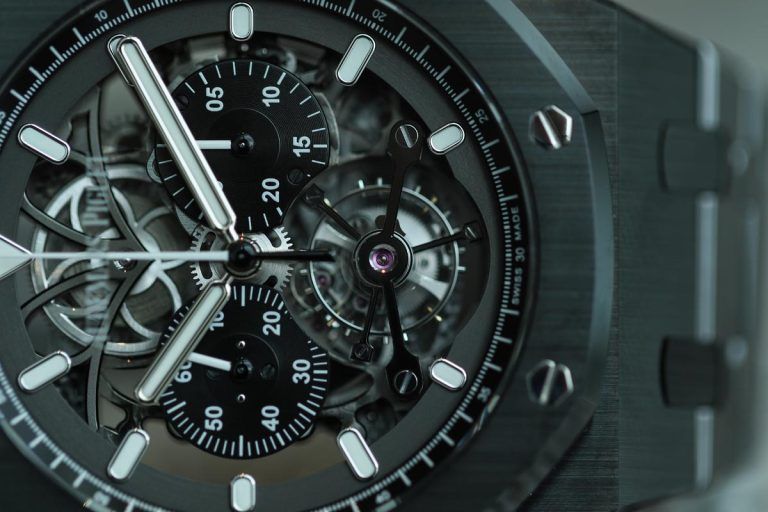 Đồng hồ Piguet Royal Oak Tourbillon Chronograph Openworked Black Ceramic