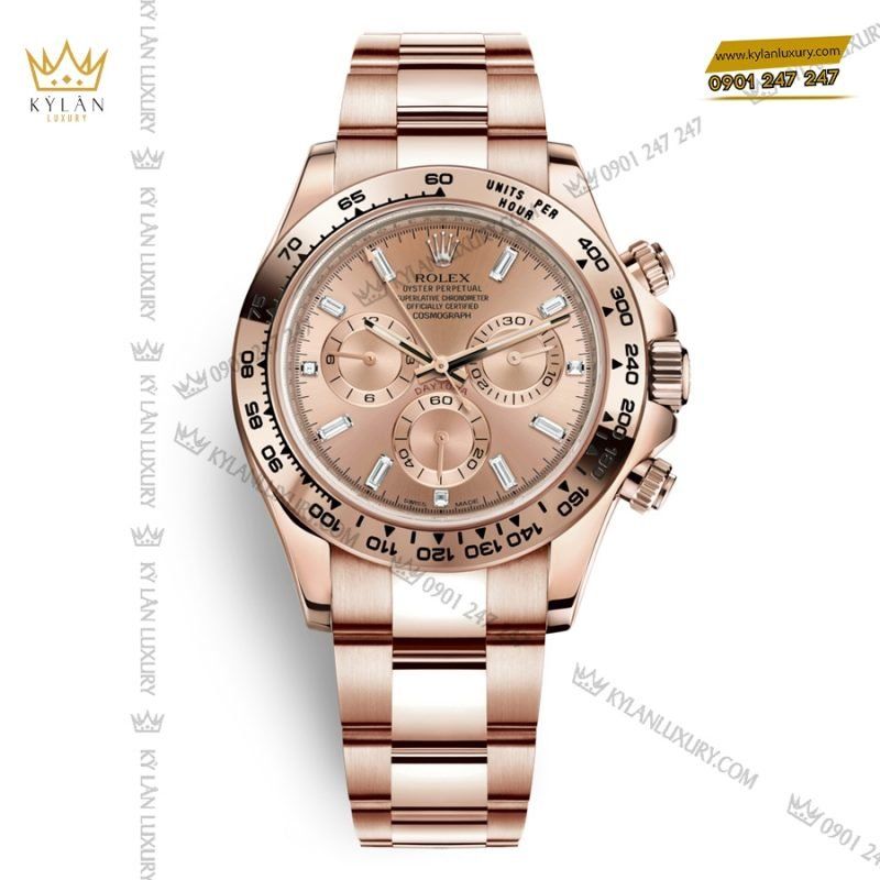 Kỳ Lân Luxury dong ho rolex cosmograph daytona 116505 0012 everose gold 1 1 1 Đồng hồ Rolex Cosmograph Daytona 116505-0012 Everose Gold