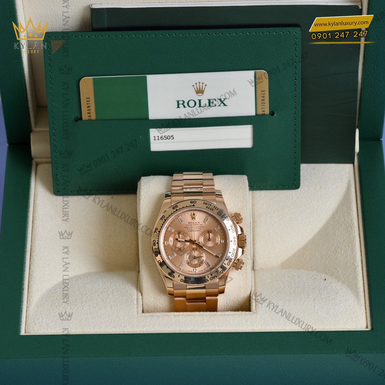 Kỳ Lân Luxury dong ho rolex cosmograph daytona 116505 0012 everose gold 10 Đồng hồ Rolex Cosmograph Daytona 116505-0012 Everose Gold