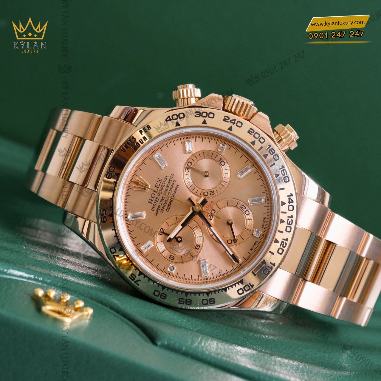 Kỳ Lân Luxury dong ho rolex cosmograph daytona 116505 0012 everose gold 11 Đồng hồ Rolex Cosmograph Daytona 116505-0012 Everose Gold