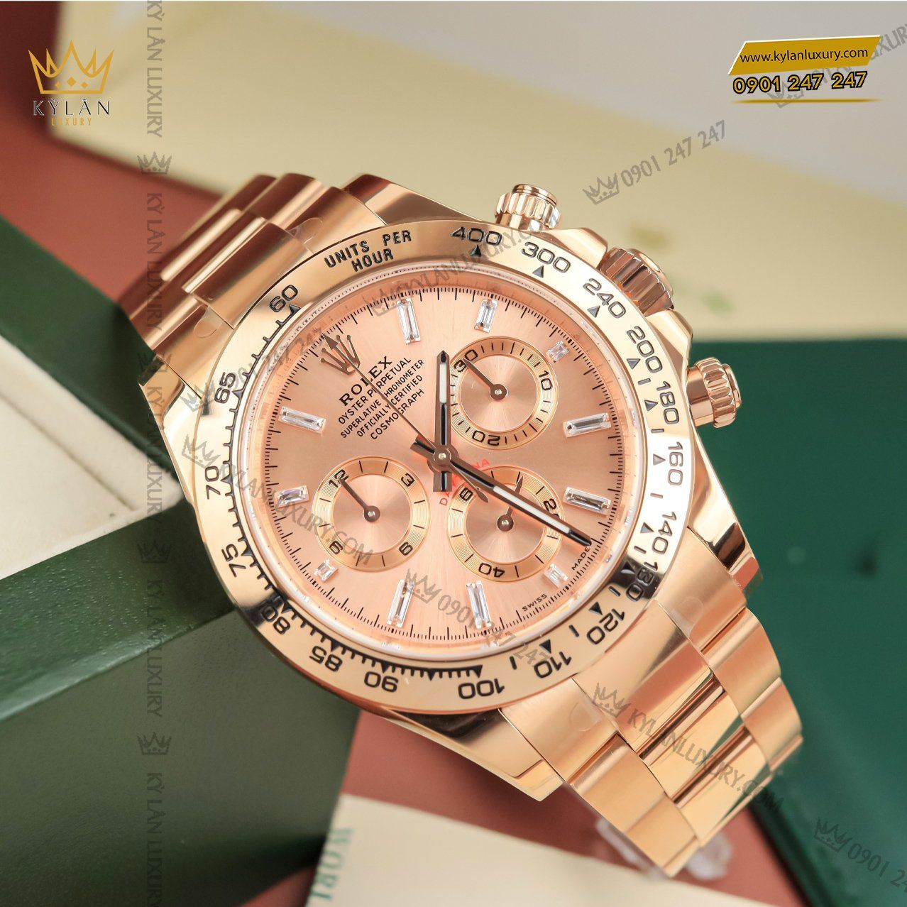 Kỳ Lân Luxury dong ho rolex cosmograph daytona 116505 0012 everose gold 13 Đồng hồ Rolex Cosmograph Daytona 116505-0012 Everose Gold