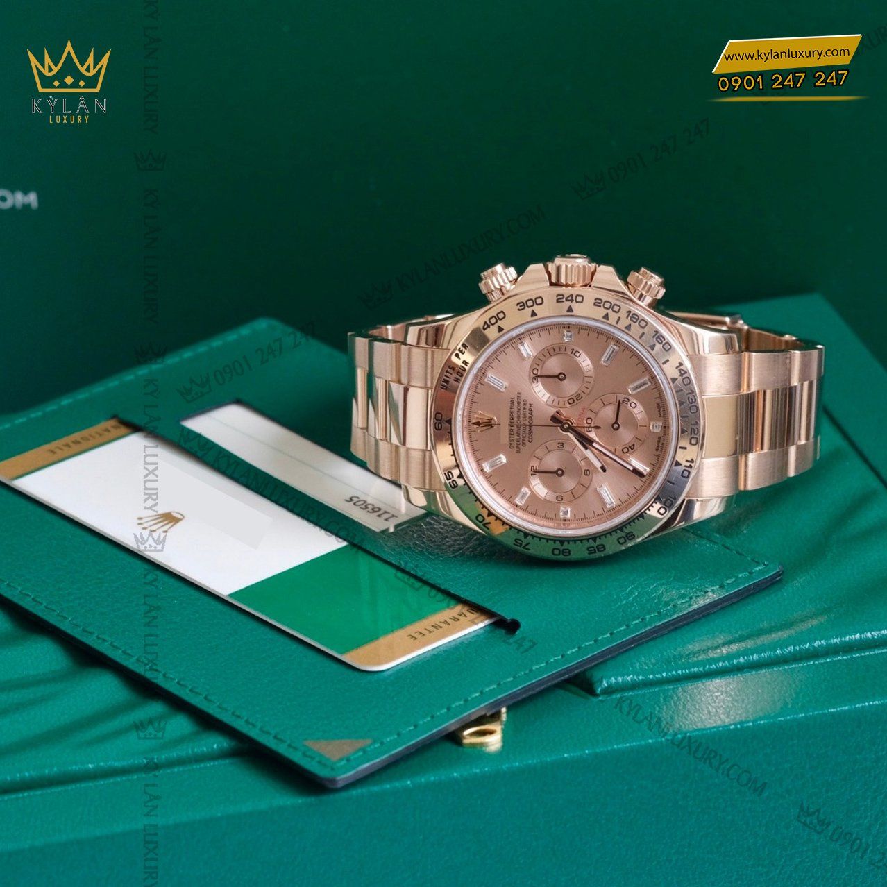 Kỳ Lân Luxury dong ho rolex cosmograph daytona 116505 0012 everose gold 3 Đồng hồ Rolex Cosmograph Daytona 116505-0012 Everose Gold