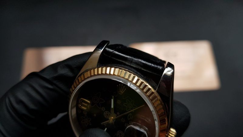 Kỳ Lân Luxury dong ho rolex date just vang 18k 14 1 Đồng hồ Rolex Date Just vàng 18K