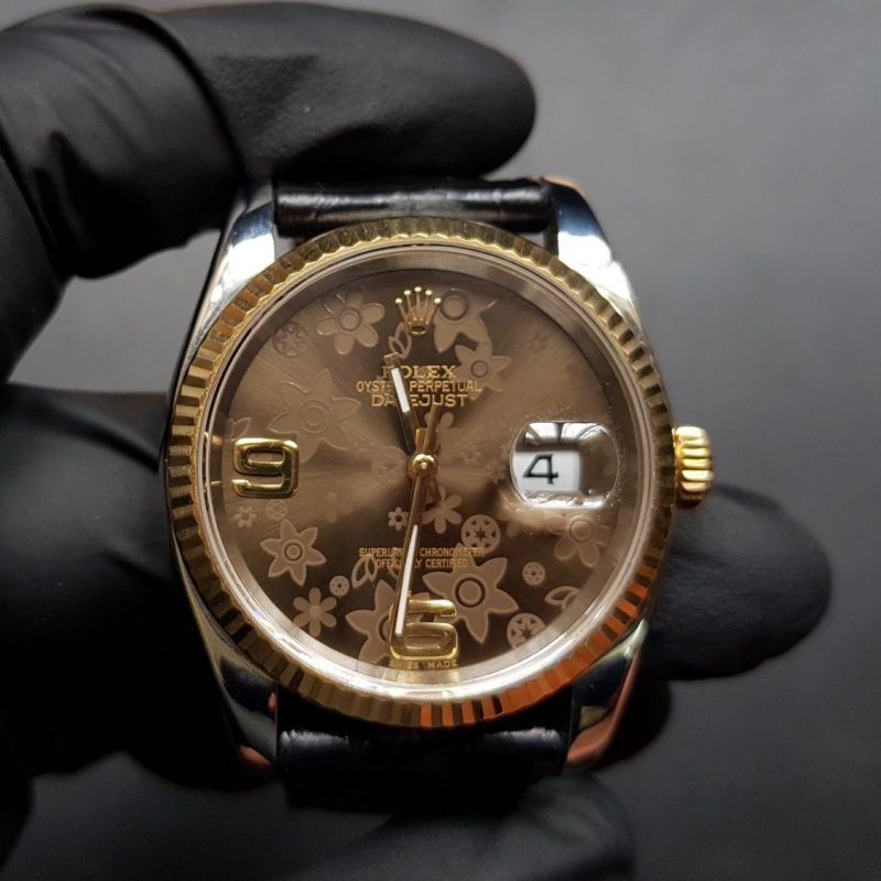 Kỳ Lân Luxury dong ho rolex date just vang 18k 24 2 Đồng hồ Rolex Date Just vàng 18K