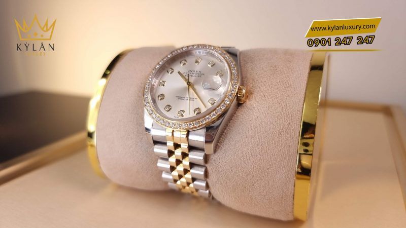 Kỳ Lân Luxury dong ho rolex datejust 116233 vien kim cuong 13 scaled 1 Đồng hồ Rolex Datejust 116233 viền kim cương