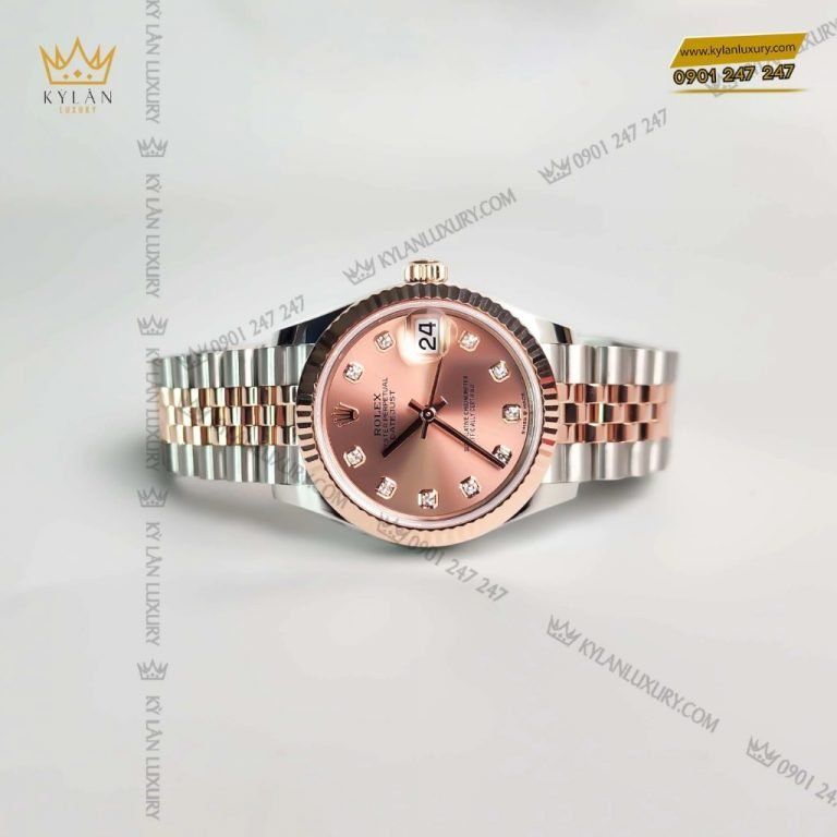 Đồng hồ Rolex Datejust 31 278271-0024 mặt hồng, cọc số kim cương