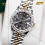 Kỳ Lân Luxury dong ho rolex datejust 31 278383rbr 0022 mat so xam den nam kim cuong 1 1 Đồng hồ Rolex Datejust 31 278383RBR-0022 mặt số xám đen, nạm kim cương