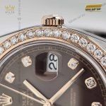 Kỳ Lân Luxury dong ho rolex datejust 41 126331 mat chocolate vanh bezel custom kim cuong 1 scaled 1 Đồng hồ Rolex Datejust 41 126331 mặt Chocolate vành bezel custom kim cương