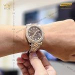 Kỳ Lân Luxury dong ho rolex datejust 41 126331 mat chocolate vanh bezel custom kim cuong 10 1 scaled 1 Đồng hồ Rolex Datejust 41 126331 mặt Chocolate vành bezel custom kim cương