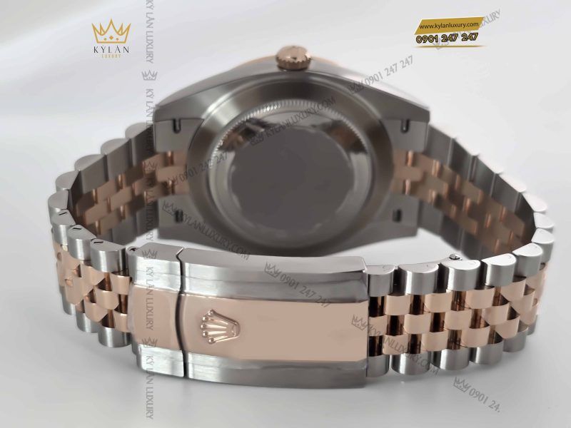 Kỳ Lân Luxury dong ho rolex datejust 41 126331 mat chocolate vanh bezel custom kim cuong 15 1 scaled 1 Đồng hồ Rolex Datejust 41 126331 mặt Chocolate vành bezel custom kim cương