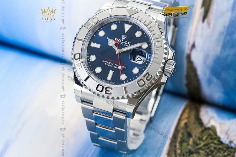 Kỳ Lân Luxury dong ho rolex yacht master 40m 126622 0002 5 1 scaled 1 Đồng Hồ Rolex Yacht-Master 40 126622-0002 Mặt Số Xanh Dương