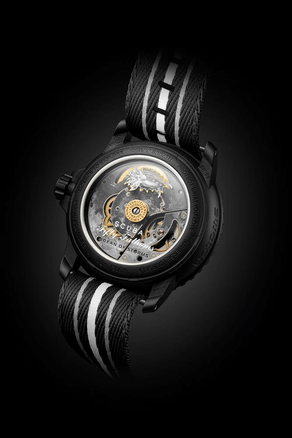 Đồng hồ Swatch x Blancpain Bioceramic Scuba Fifty Fathoms Ocean of Storms