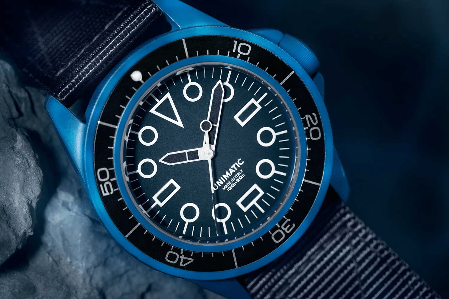 Đồng hồ Unimatic × Revolution U1 Milsub "Blue"