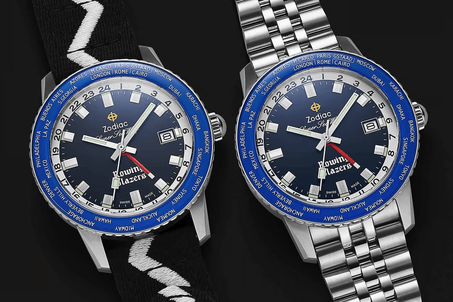 Kỳ Lân Luxury dong ho zodiac rowing blazers super seawolf world time gmt kylanluxury 3 min Đồng hồ Zodiac x Rowing Blazers Super Seawolf World Time GMT