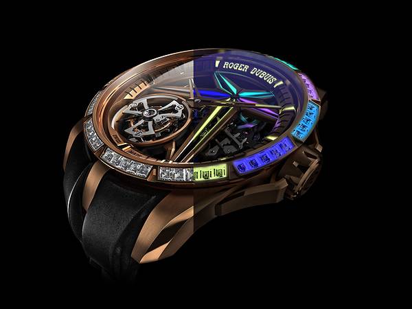 Kỳ Lân Luxury excalibur single flying tourbillon glow me 42mm Điểm mặt các mẫu đồng hồ đầy màu sắc đang khuấy động thị trường trong năm 2021 (TIẾP)