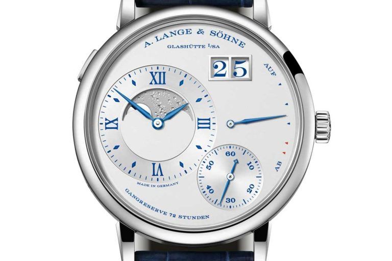 Kỳ Lân Luxury grand lange 1 moon phase chiec dong ho ky niem 25 nam 1 Grand Lange 1 Moon Phase chiếc đồng hồ “Kỷ niệm 25 năm”