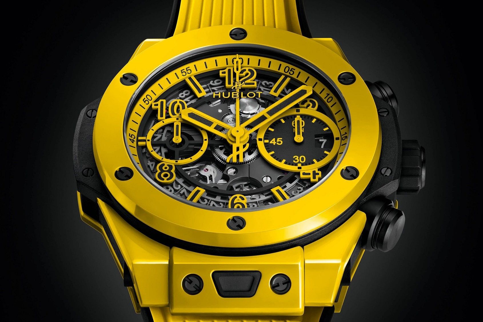 Kỳ Lân Luxury hublot big bang unico yellow magic 2 845x563 TOP các đồng hồ thể thao đáng chú ý nhất ở sự kiện Watches & Wonders 2021