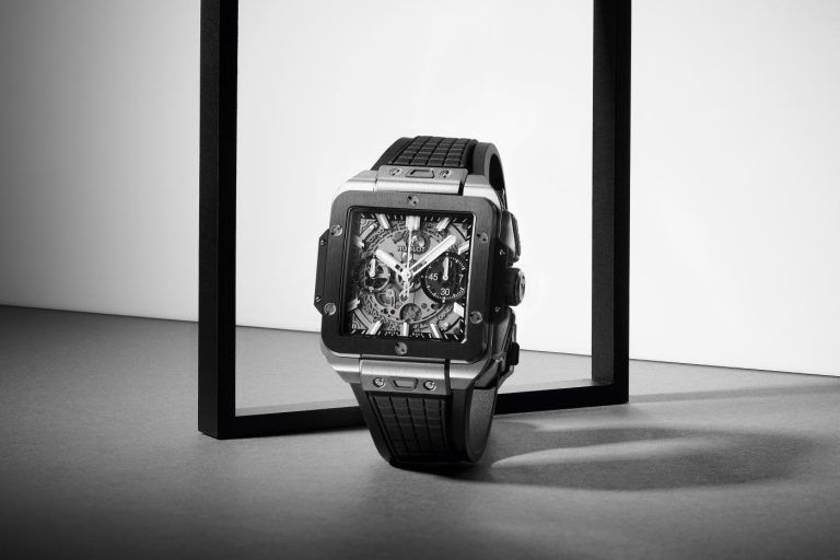 Kỳ Lân Luxury hublot square bang unico titanium ceramic kylanluxury5 Đồng hồ Hublot Square Bang Unico Titanium Ceramic 42mm