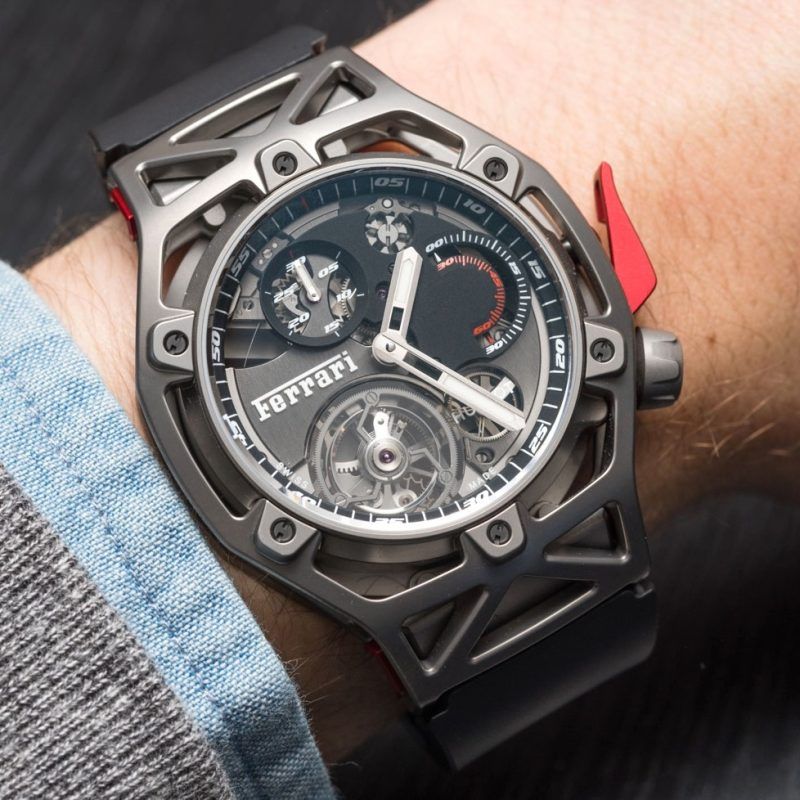 Kỳ Lân Luxury hublot techframe ferrari 70 years tourbillon chronograph 1 1 1 Hublot Techframe Ferrari Tourbillon Chronograph Titanium