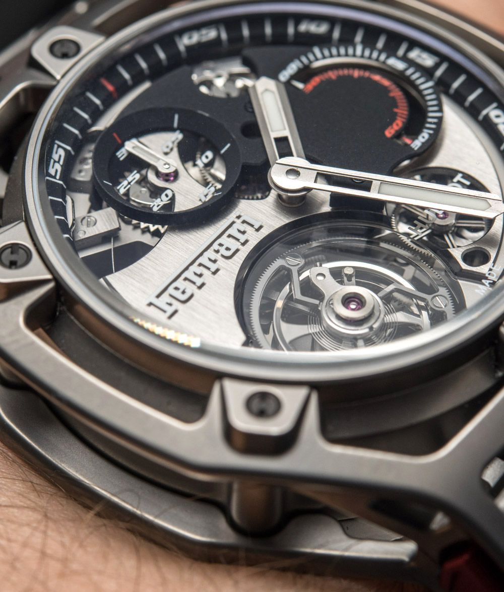 Kỳ Lân Luxury hublot techframe ferrari 70 years tourbillon chronograph 7 2 Giới thiệu dòng đồng hồ Hublot Techframe Ferrari Tourbillon Chronograph Titanium