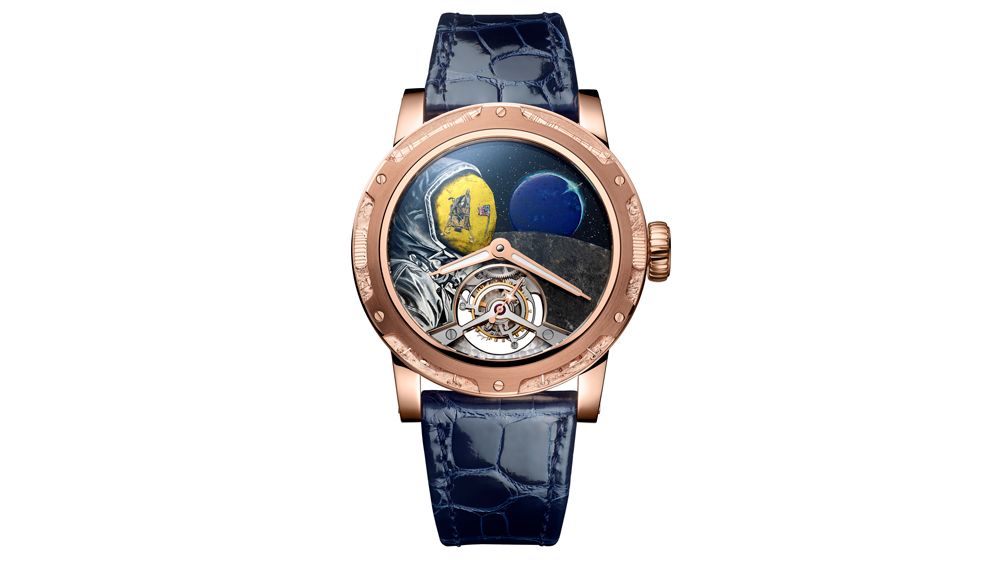 Kỳ Lân Luxury louis moinet moon race lm 90 50 mr2 face wb Chiêm ngưỡng tận mắt top 5 dòng đồng hồ sở hữu phần mặt số thiên thạch hiện nay