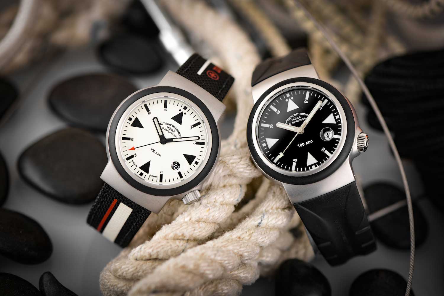 Kỳ Lân Luxury m hle glash tte sar rescue 2 Mühle-Glashütte SAR Rescue-Timer LUMEN chiếc đồng hồ cứu hộ