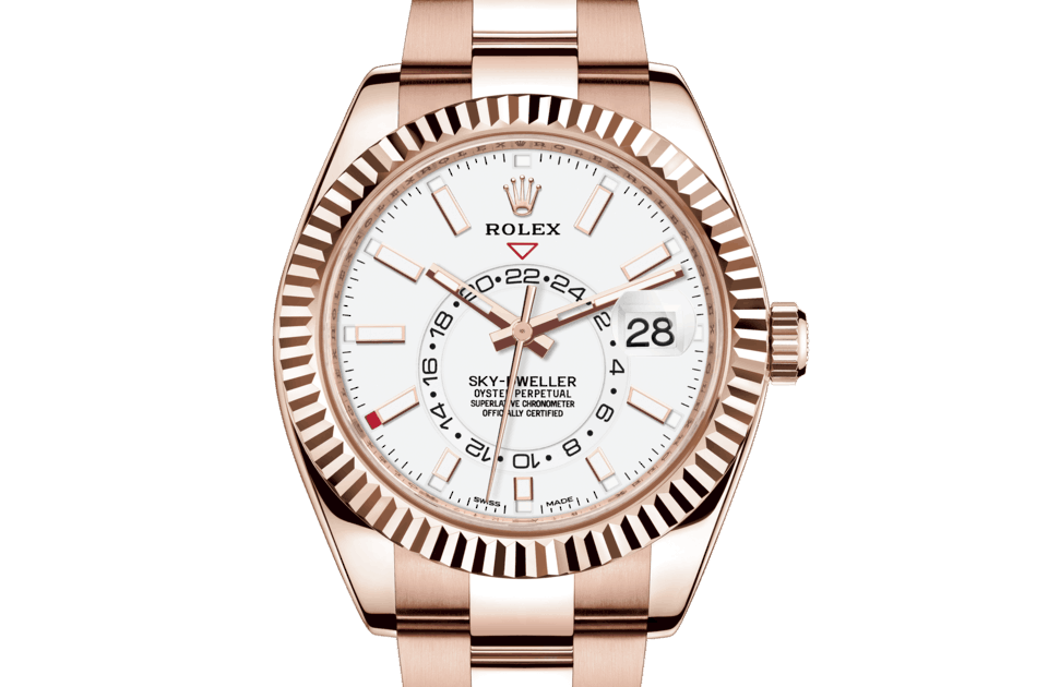 Kỳ Lân Luxury m326935 0005 modelpage front facing landscape ROLEX SKY-DWELLER 42mm - VÀNG EVEROSE 18 CT - M326935-0005