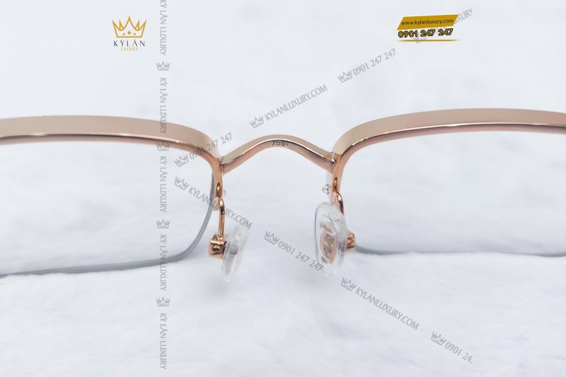 Mắt kính vàng nguyên khối 18k Au750