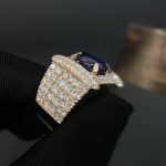 Nhẫn Nam Vàng Hồng 18K Sapphire & Diamond