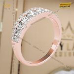 Nhẫn Kim Cương Triple Row Rose Gold