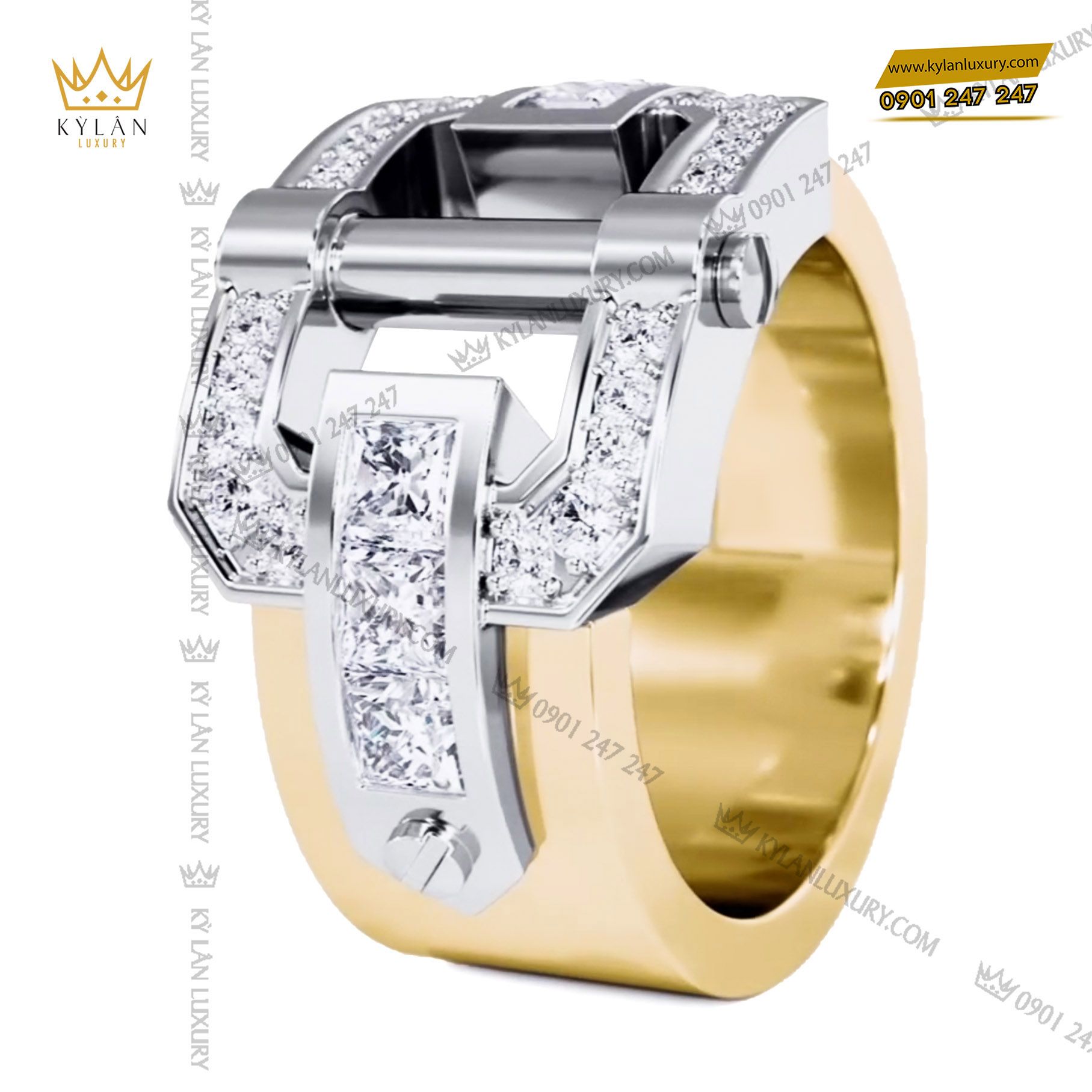Kỳ Lân Luxury nhan nam vang nguyen khoi belt buckle 3 copy Nhẫn Nam Vàng Nguyên Khối Belt Buckle