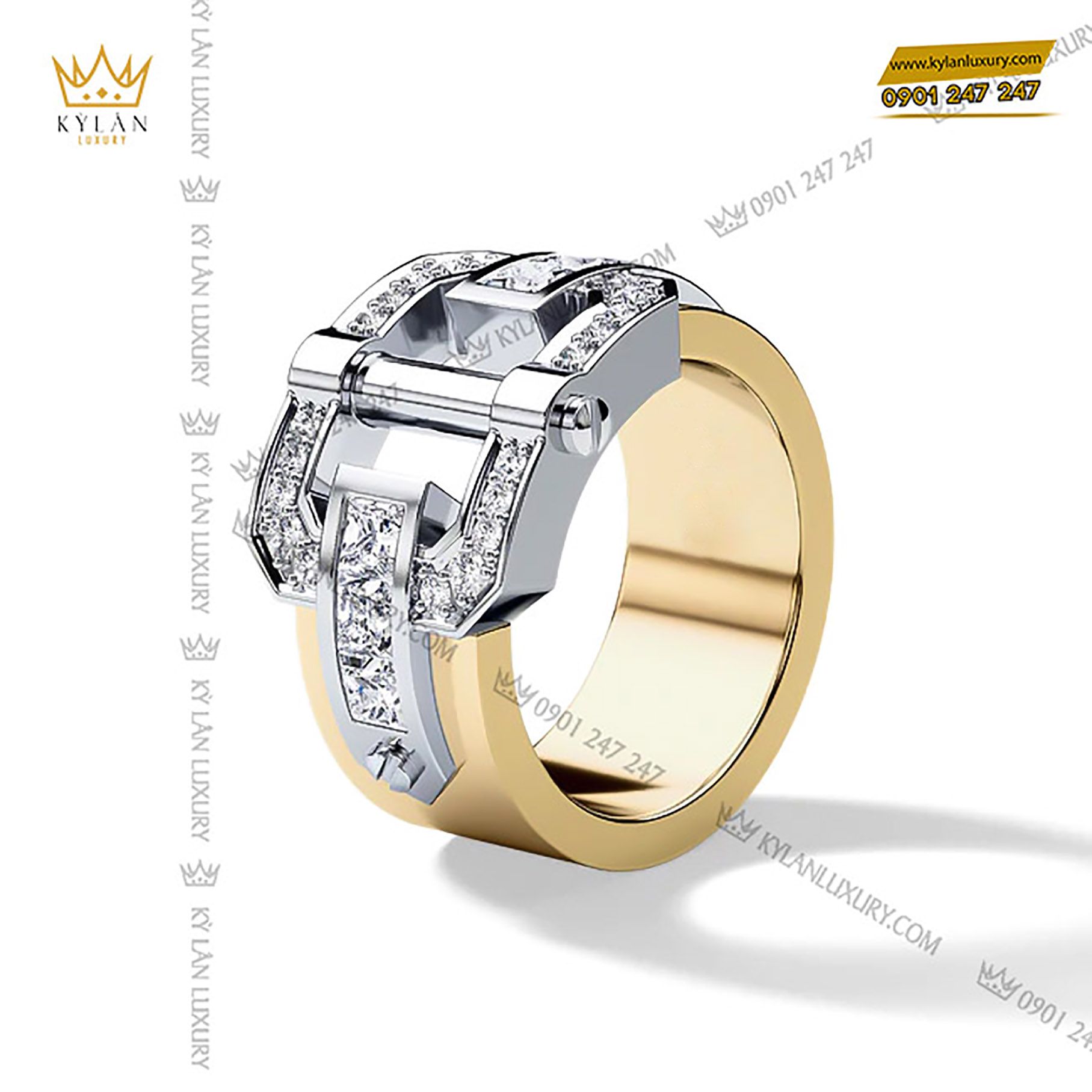 Kỳ Lân Luxury nhan nam vang nguyen khoi belt buckle 7 copy Nhẫn Nam Vàng Nguyên Khối Belt Buckle